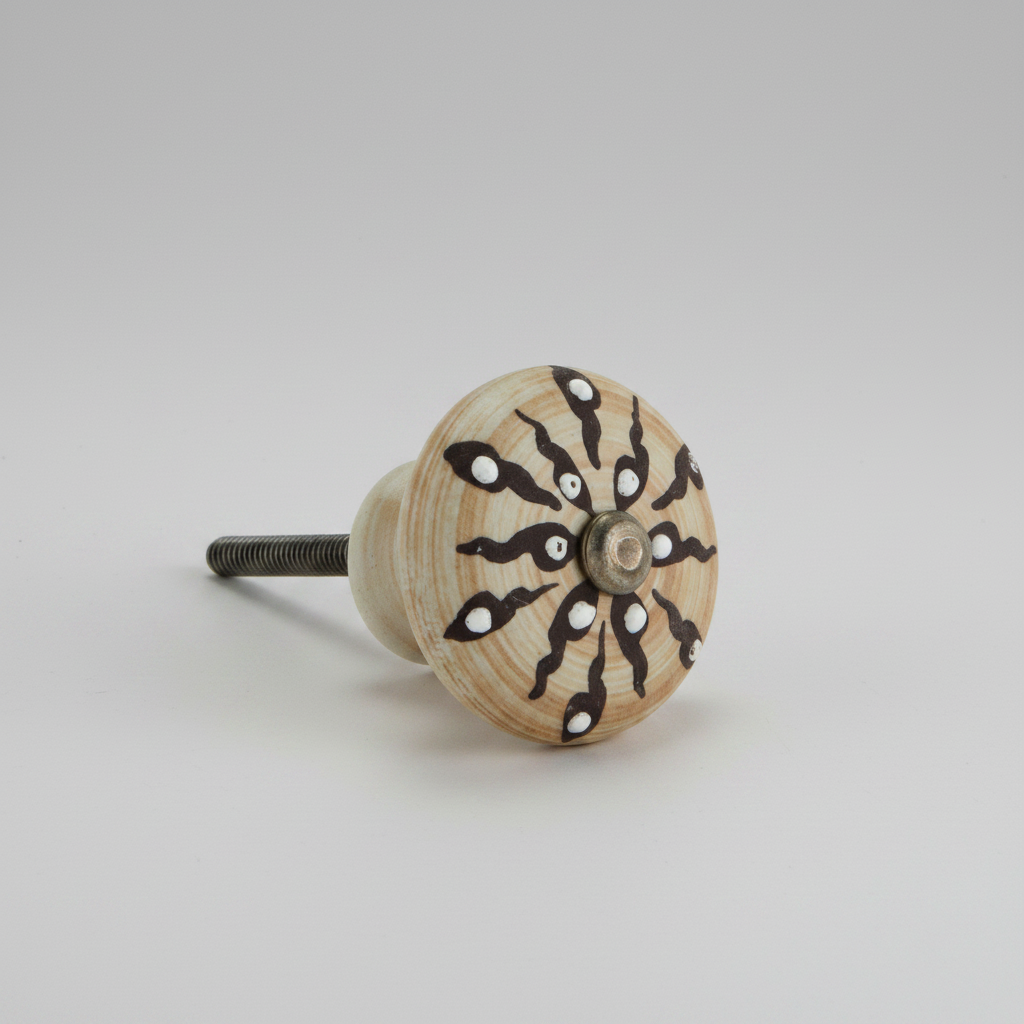 Hand-Painted Stoneware Doorknob