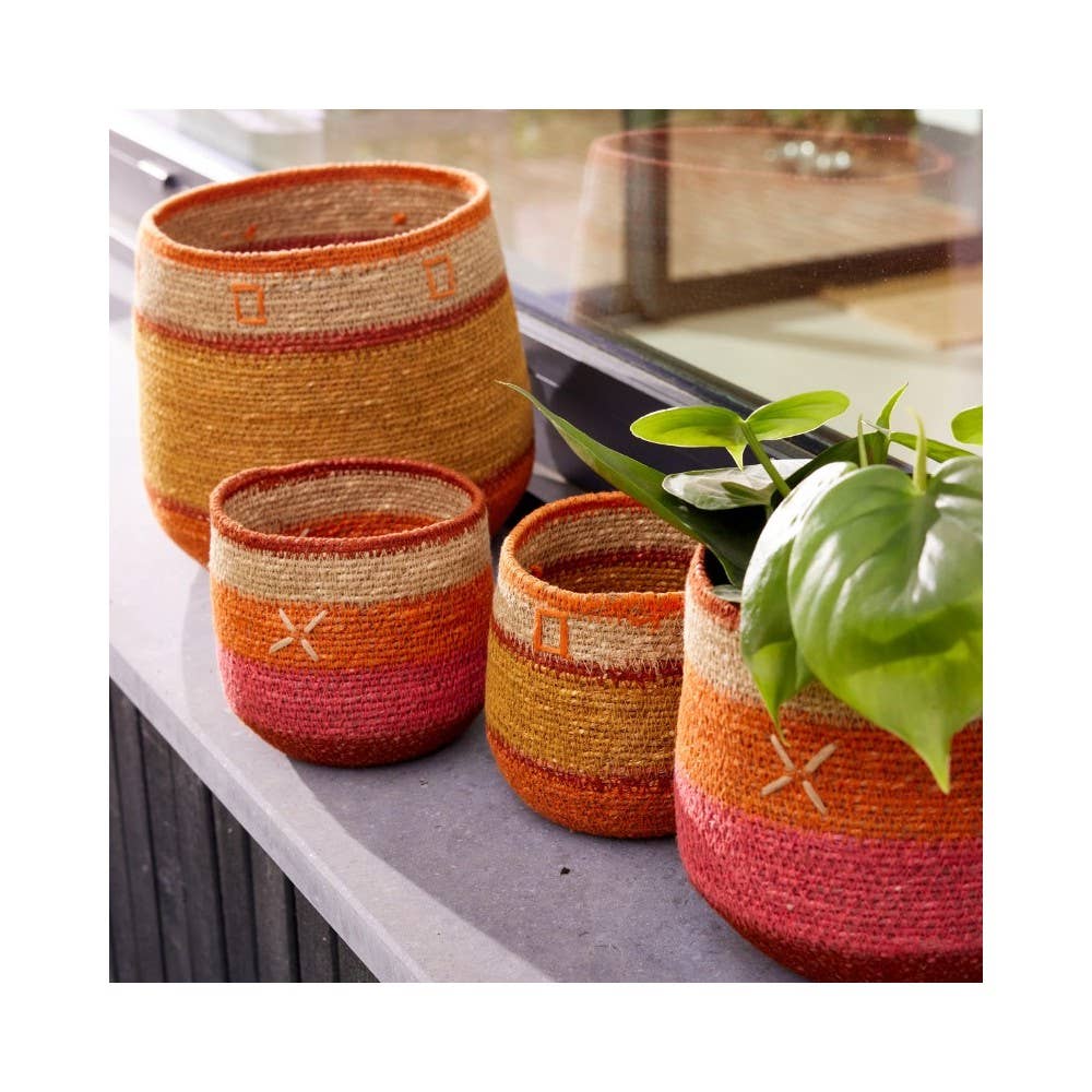 Basket - Orange Cross - 17cm
