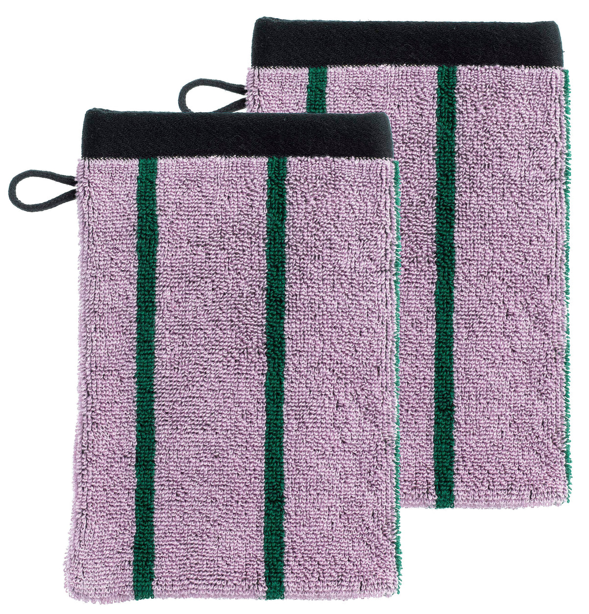Charly Lilas Organic Cotton Wash Mitts - Set of 2