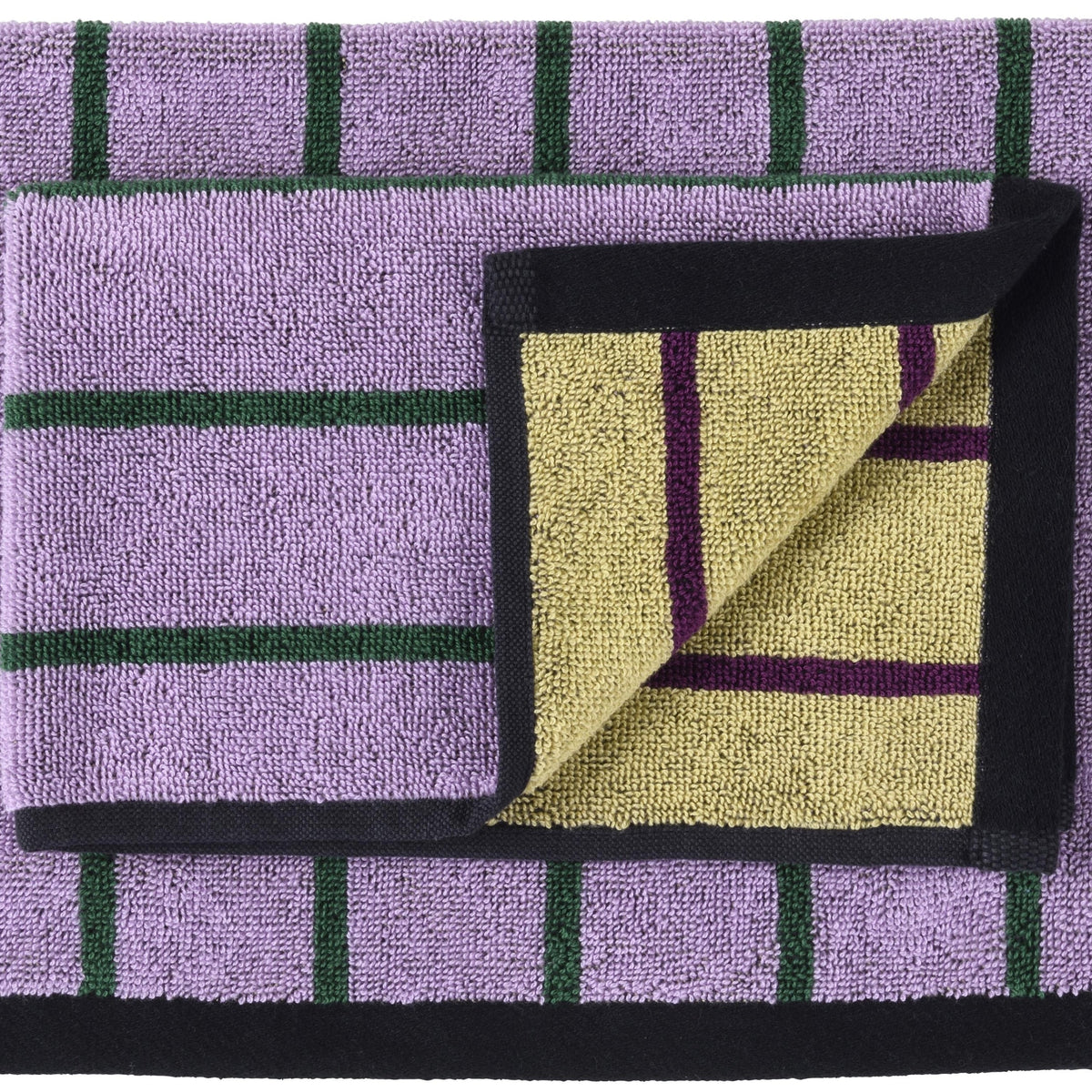 Set of 2 Organic Cotton Guest Towels - Charly Lilas