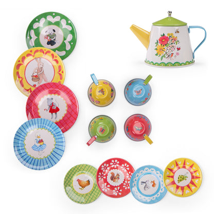 The Grand Family Metal Tea Set in Suitcase