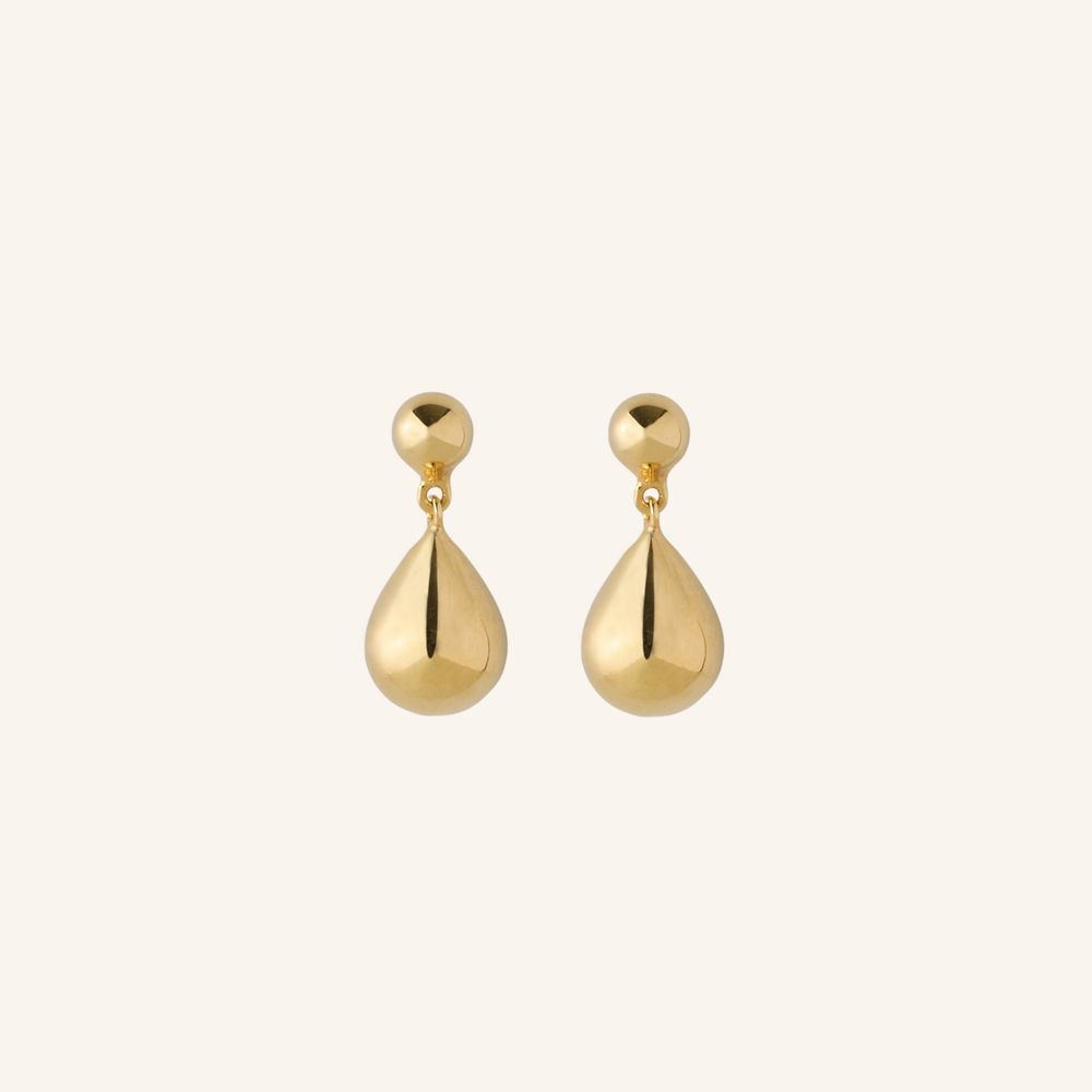 Driplet Raindrop Earrings in Gold or Silver