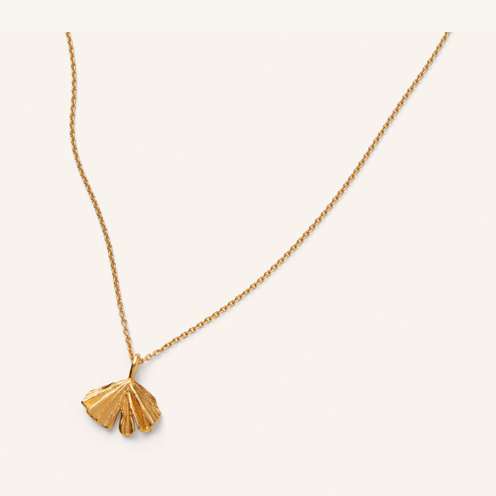 Autumn Leaf Pendant Necklace in Recycled Silver