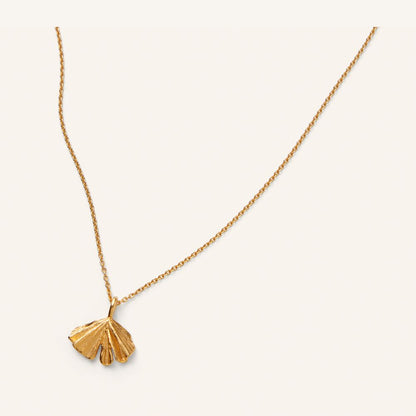 Autumn Leaf Pendant Necklace in Recycled Silver