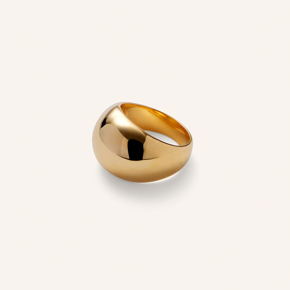Faith Chunky Statement Ring in Recycled Brass