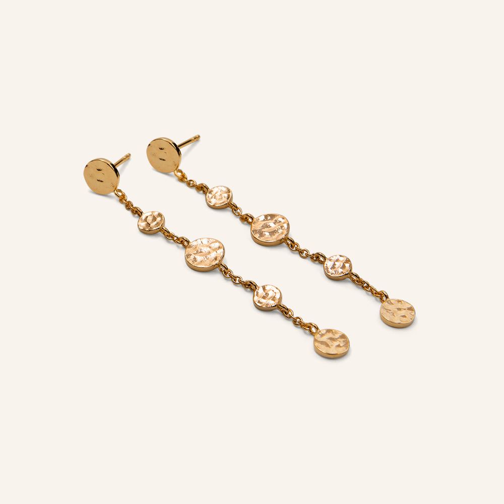 Elegant Dot Earrings with Movable Design