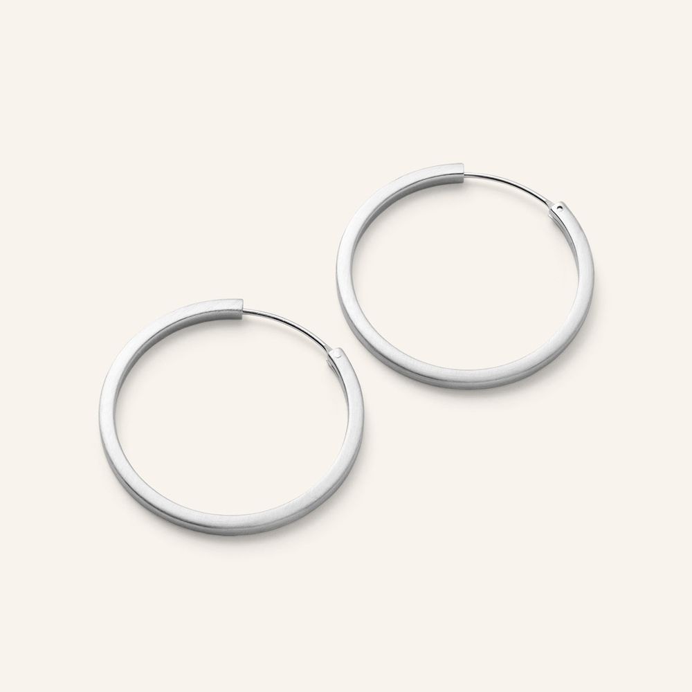 Circle Line Hoops with Matte Finish