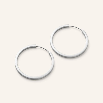 Circle Line Hoops with Matte Finish