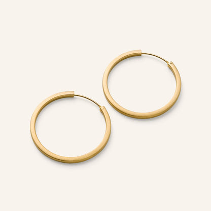 Small Matte Finish Circle Line Hoops