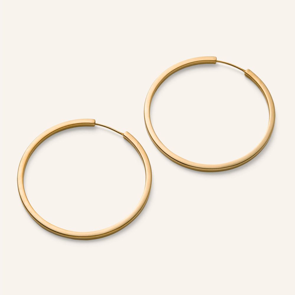 Small Matte Finish Circle Line Hoops