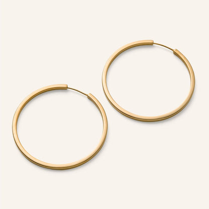 Small Matte Finish Circle Line Hoops