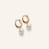 Elegant Pearl Blossom Earrings in Silver