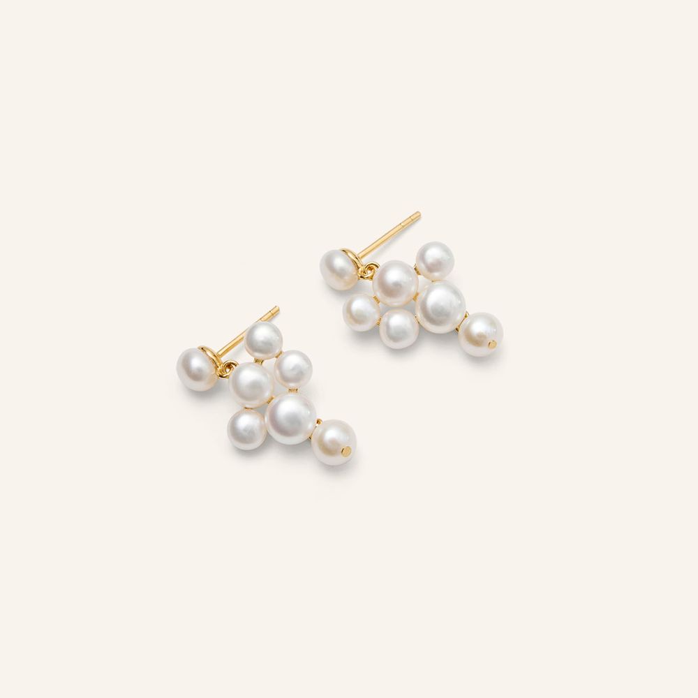 Elegant Blossom Pearl Earrings