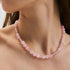 Blush Rose Quartz Necklace in Recycled Silver
