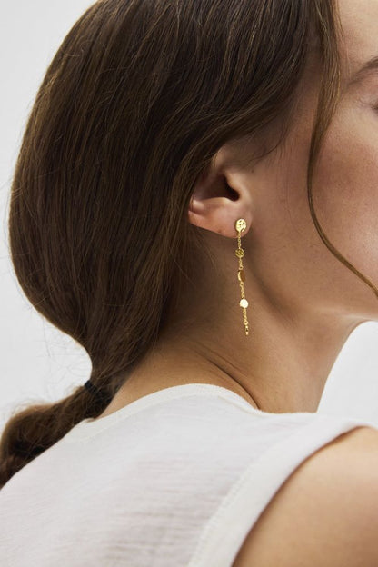 Elegant Dot Earrings with Movable Design