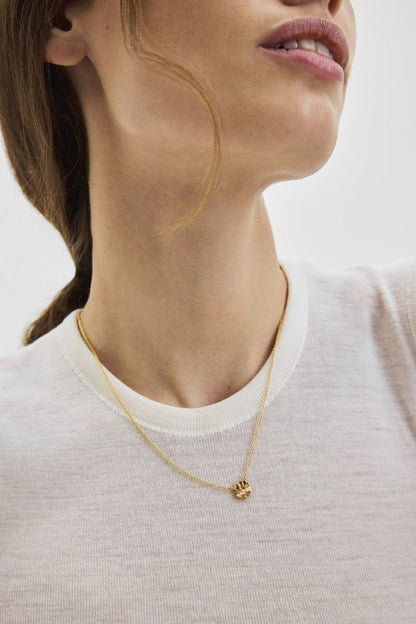 Elegant Dot Necklace with Rounded Pendant