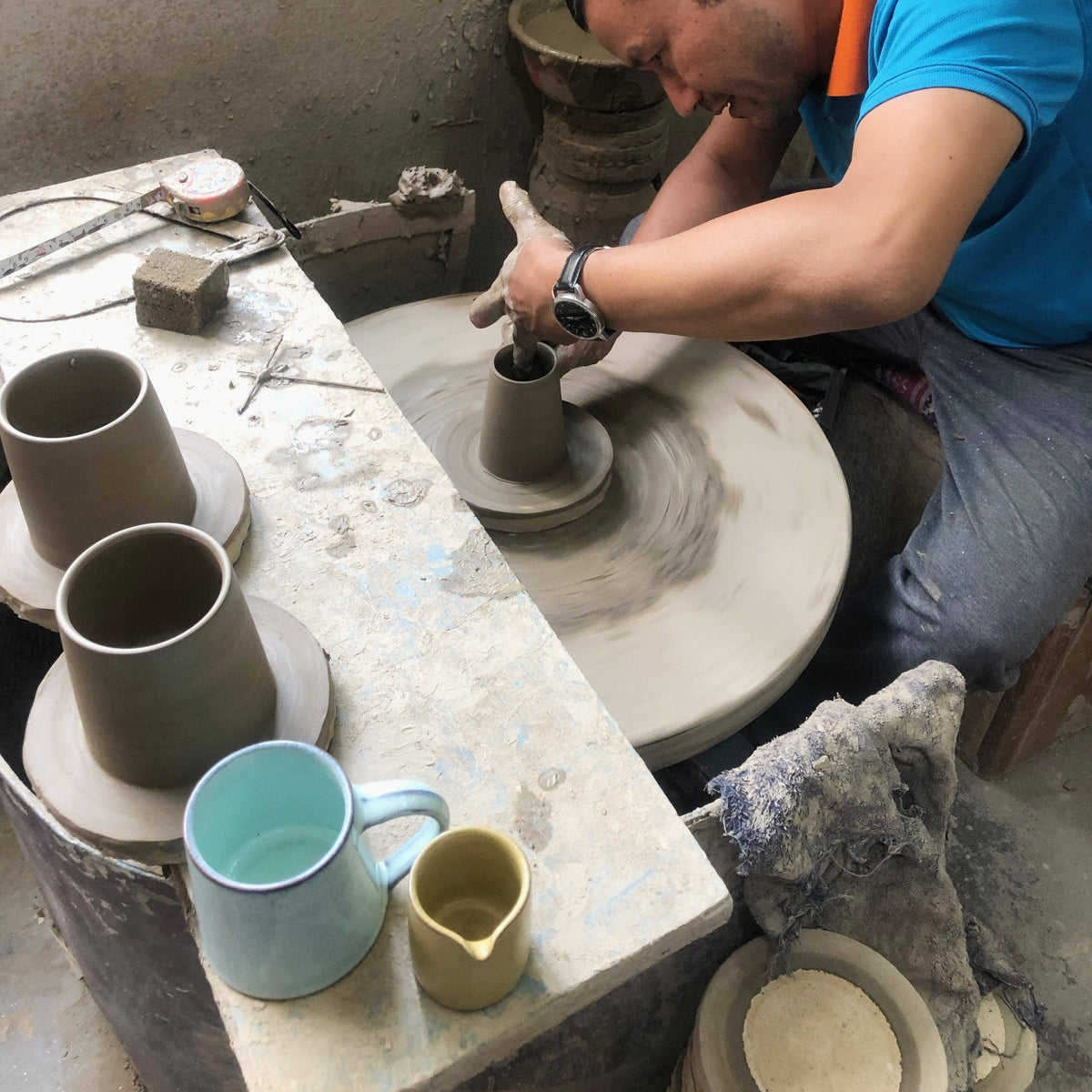 BHAVA Stoneware Conical Jug