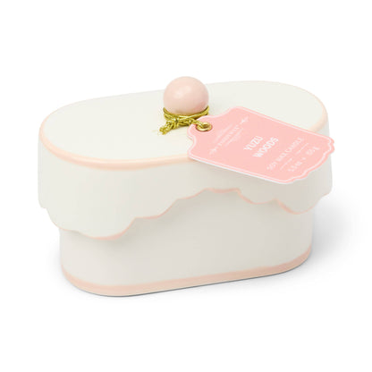 Cherie 5.5oz Ceramic Dish Candle - Pink - Yuzu Woods