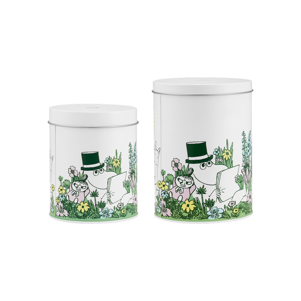 MOOMIN | Round Tin Jars | In The Garden | Set of 2