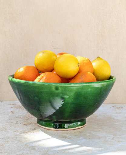 Tazekka Large Green Moroccan Ceramic Bowl