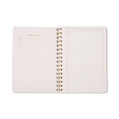 DesignWorks Ink Tulip A5 Twin Wire Notebook - Pinwheel Pink