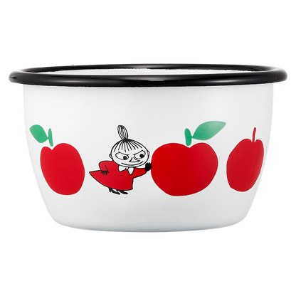 MOOMIN | Enamel Bowl | Joyful Apples - Red | 0.3L