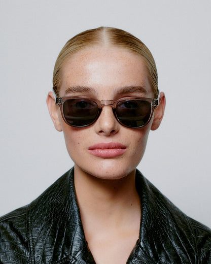Bate Grey Transparent Sunglasses with UV400 Protection