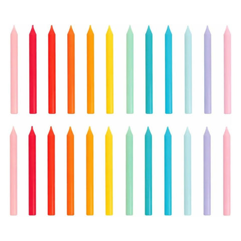 Rainbow Birthday Candles - 24 Pack