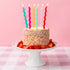 Colourful Tall Wavy Happy Birthday Candles - 12 Pack
