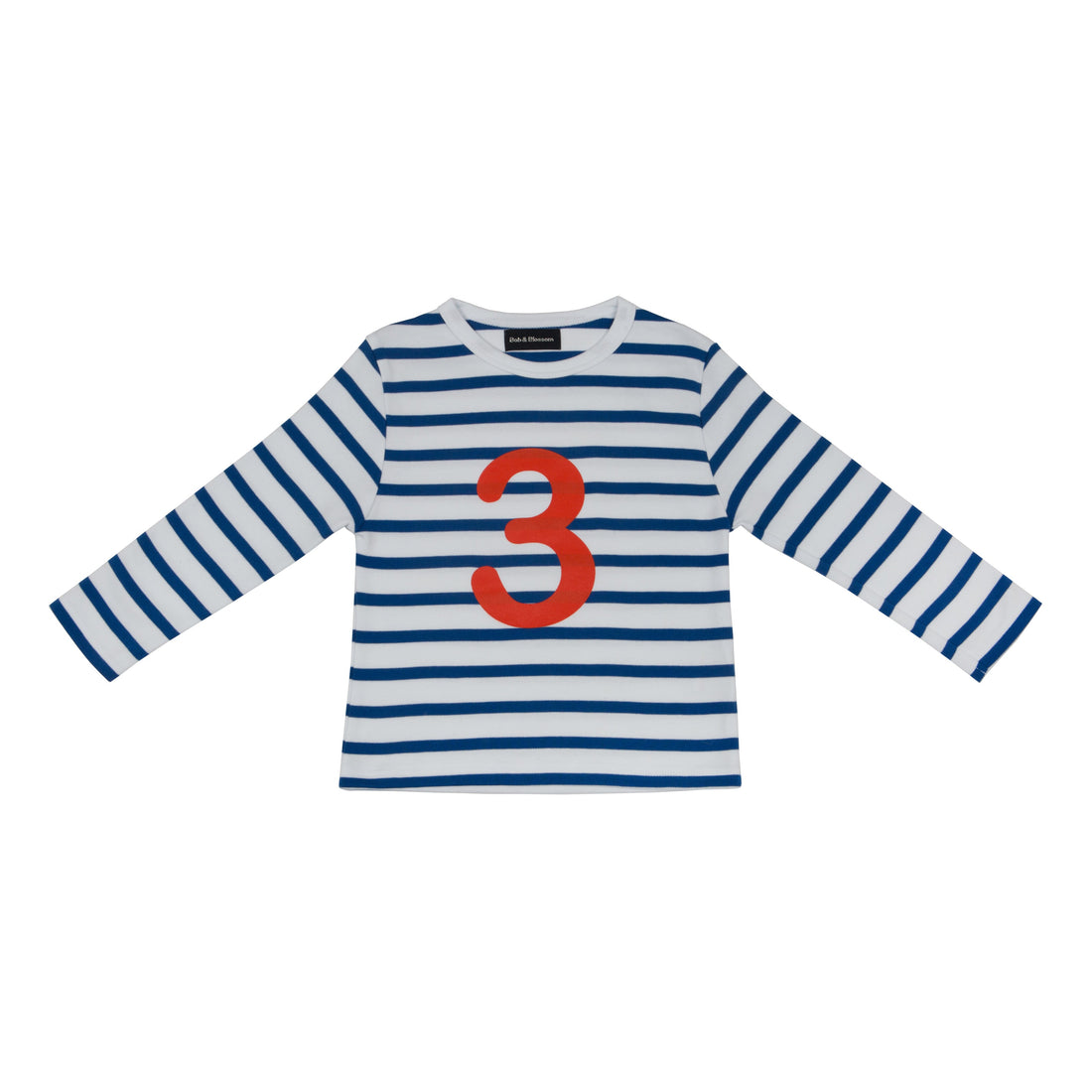 French Blue Breton Striped Number 3 T-Shirt
