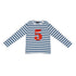 French Blue Breton Striped Number 5 T-Shirt