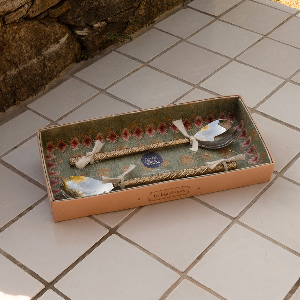 Chamla Salad Server Set in Gift Box