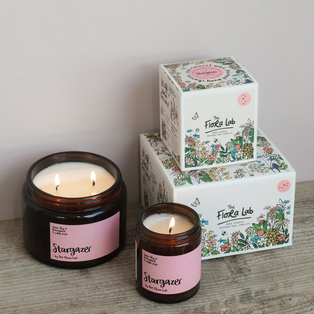 Stargazer Natural-Wax Candle - Lily, Bergamot &amp; Rose