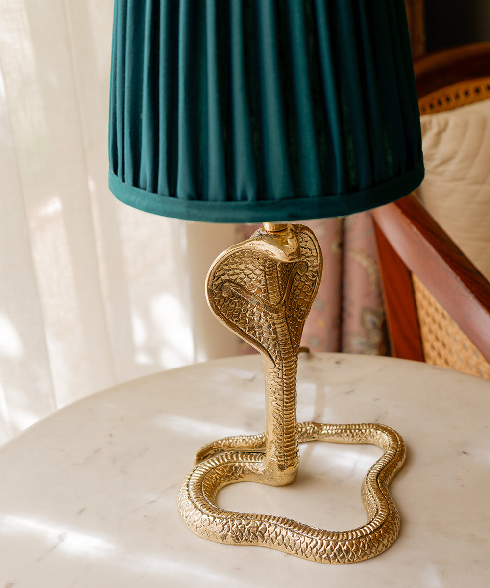 Dakota Snake Lamp - Recycled Brass Table Light