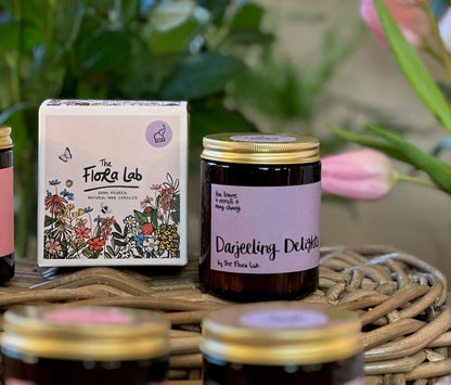Darjeeling Delights Soy Candle with Tea Leaves &amp; Neroli