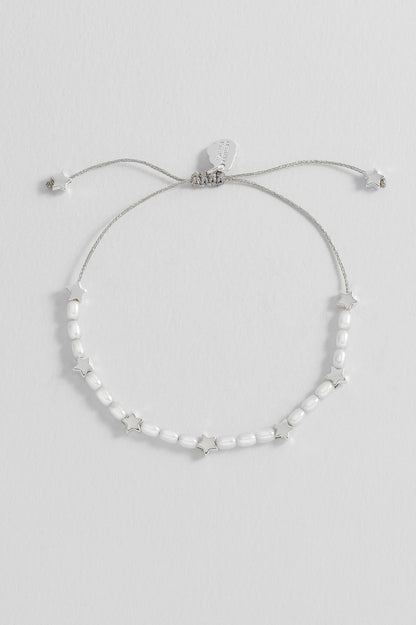 Mixed Pearl and Star Adjustable Bracelet