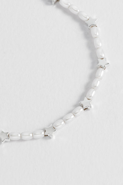Mixed Pearl and Star Adjustable Bracelet