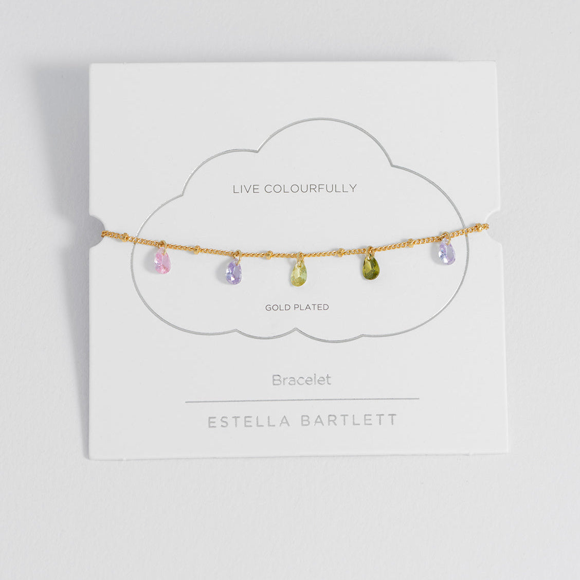 Pastel CZ Pear Drop Bracelet