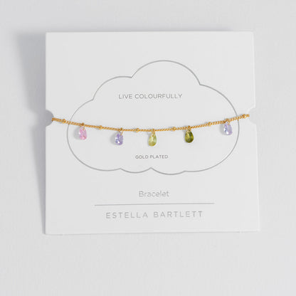 Pastel CZ Pear Drop Bracelet