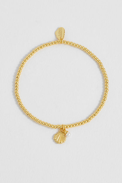 Gold-Plated Seashell and Pearl Sienna Bracelet