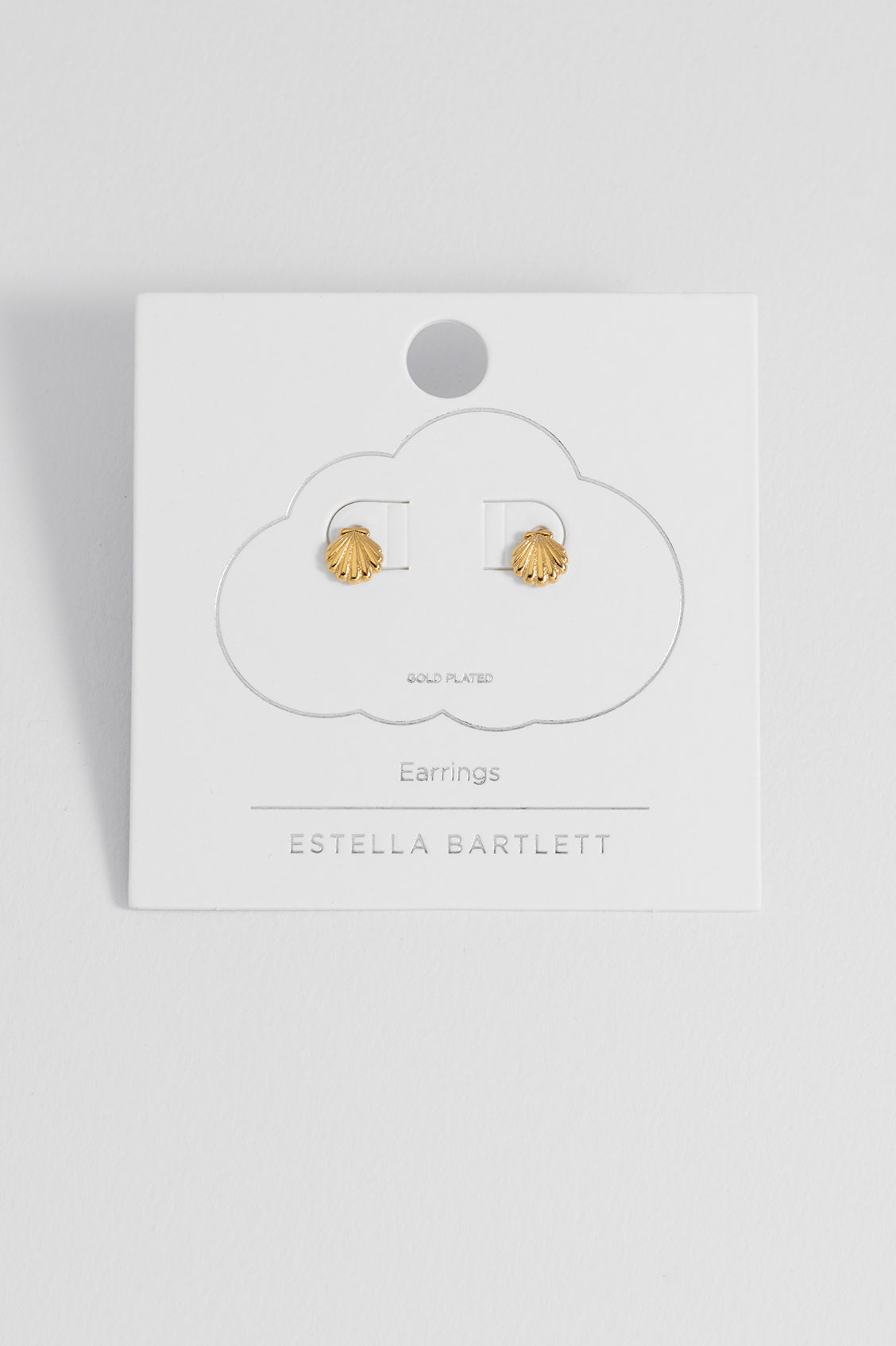 Gold-Plated Seashell Stud Earrings