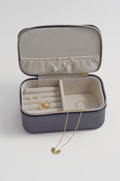 Navy Live As You Dream Mini Jewellery Box