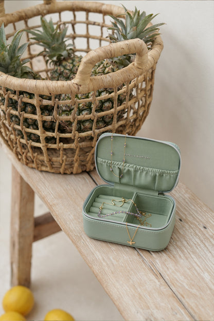Mint Green Mini Jewellery Box with Message