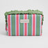 Green Stripe Ruffle Wash Bag