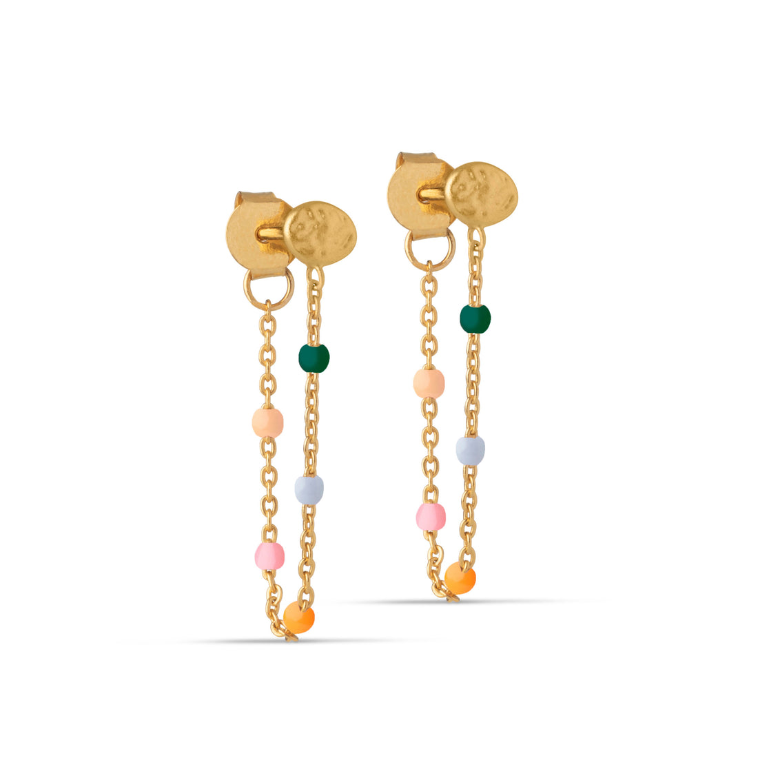 Lola Earrings - Dreamy Coloured Enamel Chain