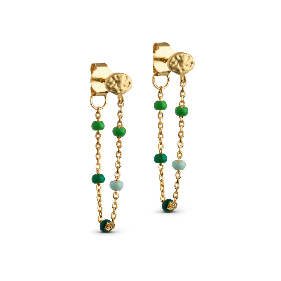 Lola Earrings - Colourful Enamel Chain Design