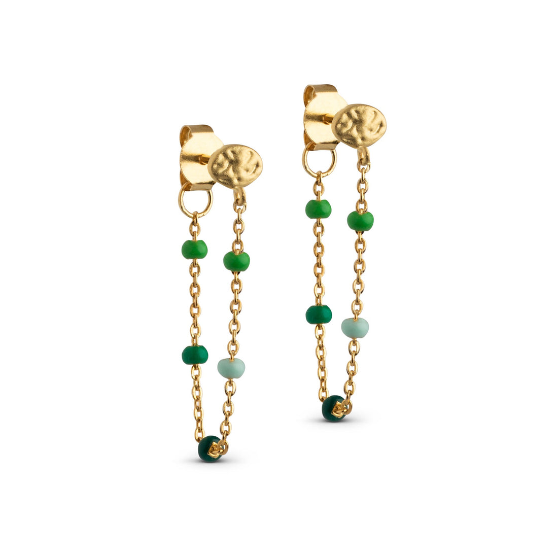 Lola Earrings - Colourful Enamel Chain Design