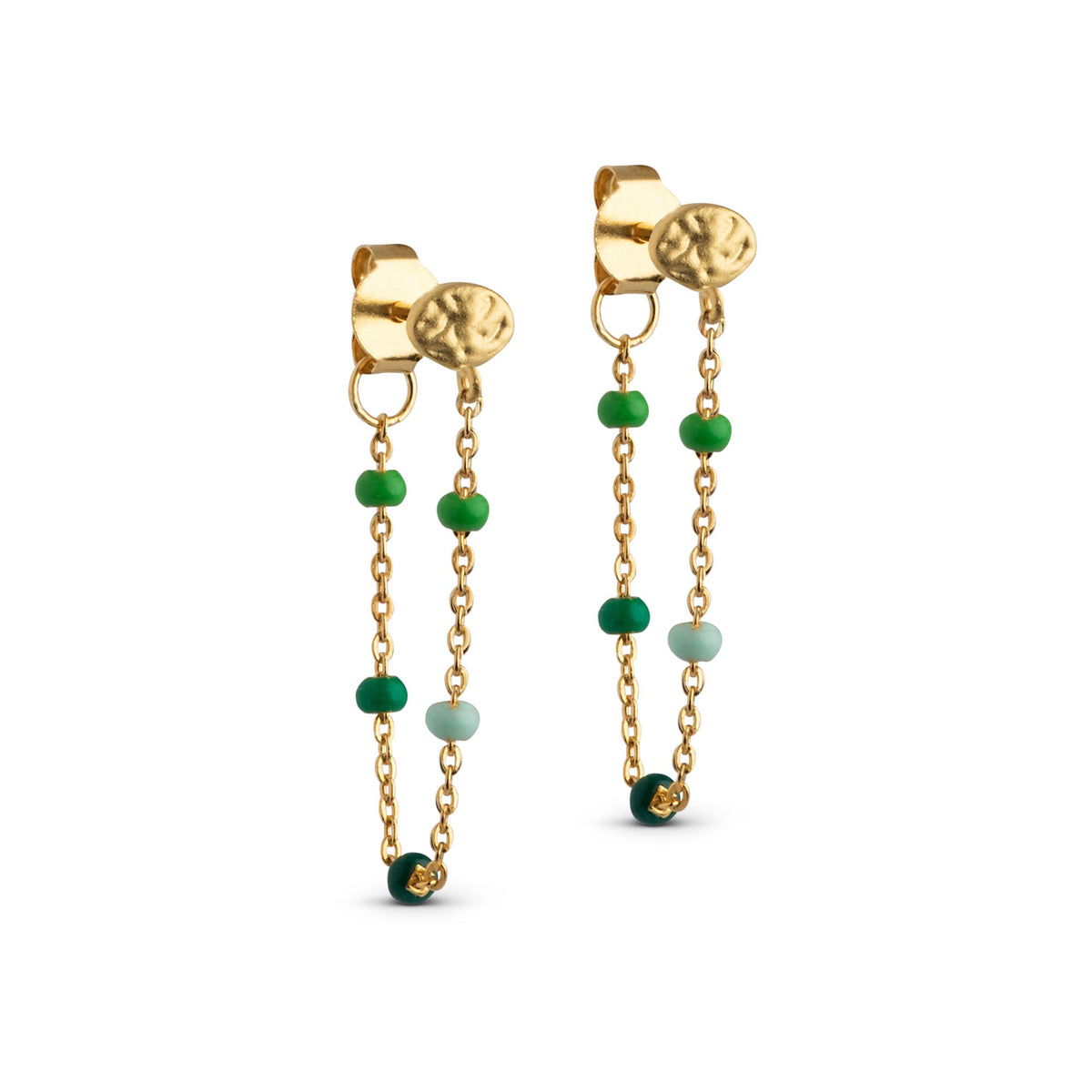 Lola Earrings - Colourful Enamel Chain Design
