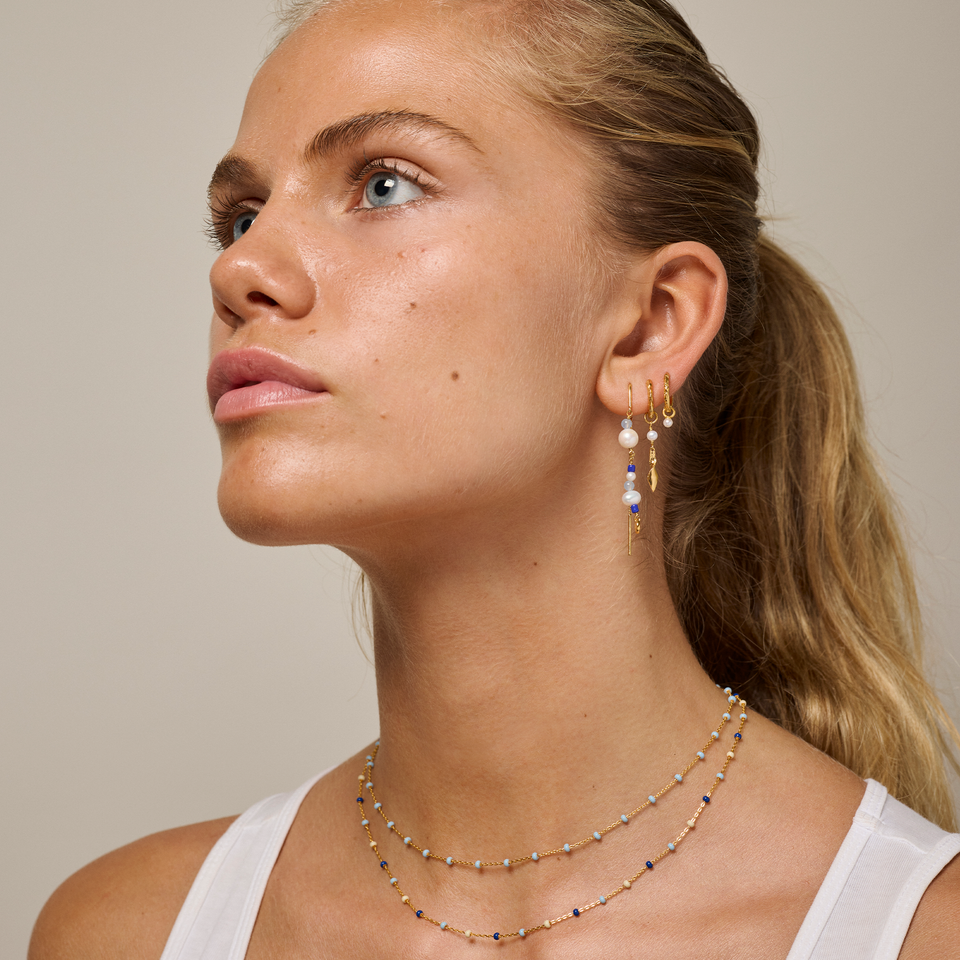 Sofia Chain Earrings in Marine