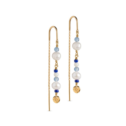 Sofia Chain Earrings in Marine